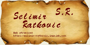 Selimir Ratković vizit kartica